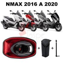 Forração Nmax Baú Forro Standard Vermelho Guidão + 1 Antena