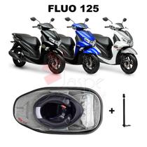 Forração Yamaha Fluo 125 Baú Forro Premium Cinza + 1 Antena - Jaspe Ateliê