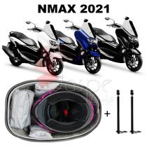 Forração Yamaha Nmax 2021 Baú Forro Premium Cinza + 2 Antena
