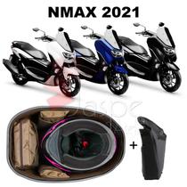 Forração Yamaha Nmax 2021 Baú Forro Premium Marrom + Guidão