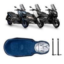 Forração Yamaha Xmax 2025 Acessório Forro Azul Baú 2 Antenas