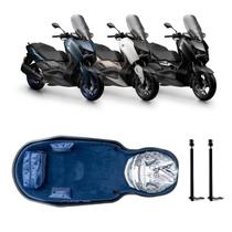 Forração Yamaha Xmax 2025 Kit Forro Premium Azul + 2 Antenas