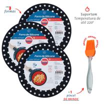 Forro Airfryer De Silicone Preto Kit C/ 3 - Dolce Home