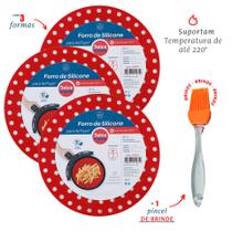 Forro Airfryer De Silicone Vermelho Kit C/ 3 - Dolce Home