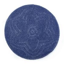 Forro Americano Croche Flor Azul - Diversas