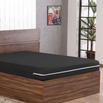 Forro Cama Queen Capa Colchao Em Malha Zíper Luxo E
