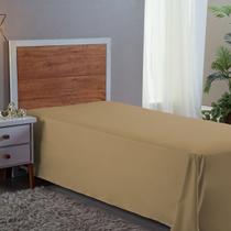 Forro Cama Solteiro 400 Fios Poliéster Sem Elástico Toque Macio