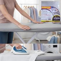 Forro Capa Tábua Passar Roupa Térmico Ajustável Aluminiza Cor Cinza Capa Para Tabua De Passar Forro Termico Manta Termica