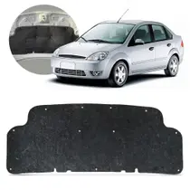 Forro Capô Fiesta Hatch Sedan 2003 a 2014 Manta Termo Acústica Antirruído Feltro Isolante 5mm Preto Antichamas Grud Gtc 5278