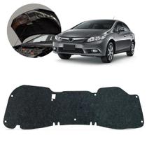 Forro Capô para Civic 2012 a 2016 Manta Termo Acústica Antirruído Feltro Isolante 5mm Preto Antichamas Grud Gtc 5334