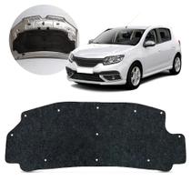 Forro Capô para Logan Sandero 2015 a 2019 Manta Termo Acústica Antirruído Feltro Isolante 5mm Preto Antichamas Grud Gtc 5537