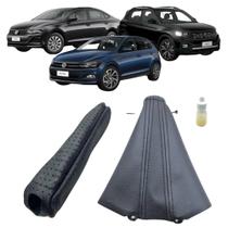 Forro Coifa Câmbio Manual E Capa Couro Alavanca Freio Polo 2020 Á 2026 Virtus E T-Cross Até 2026