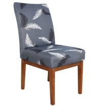 Forro de Cadeiras de Malha com Elástico Modern Leaf