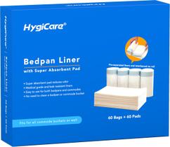 Forro de colcha HygiCare com almofada absorvente 60 sacos e 60 almofadas Forro de colcha HygiCare com almofada absorvente 60 sacos e 60 almofadas