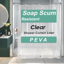 Forro de cortina de chuveiro Amazer Bath 180x180cm Clear PEVA