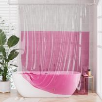 Forro de cortina de chuveiro AmazerBath 100% EVA 180x180cm transparente Forro de cortina de chuveiro AmazerBath 100% EVA 180x180cm transparente