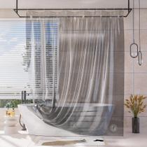 Forro de cortina de chuveiro AmazerBath 100% EVA Luxury Soft Clear Grey