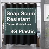 Forro de cortina de chuveiro AmazerBath EVA 8G Heavy Duty Black 180x180cm Forro de cortina de chuveiro AmazerBath EVA 8G Heavy Duty Black 180x180cm