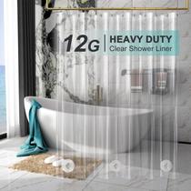 Forro de cortina de chuveiro AmazerBath Heavy Duty 12 Gauge Clear