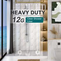 Forro de cortina de chuveiro AmazerBath Heavy Duty 12 Gauge Clear