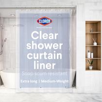 Forro de cortina de chuveiro Clorox 72x96" Waterproof Frosty Forro de cortina de chuveiro Clorox 72x96" Waterproof Frosty
