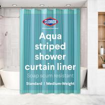 Forro de cortina de chuveiro CLOROX Premium Striped Waterproof Forro de cortina de chuveiro CLOROX Premium Striped Waterproof