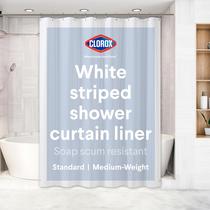 Forro de cortina de chuveiro CLOROX Premium Striped Waterproof
