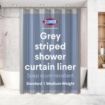 Forro de cortina de chuveiro CLOROX Premium Striped Waterproof Forro de cortina de chuveiro CLOROX Premium Striped Waterproof