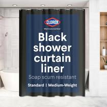 Forro de cortina de chuveiro CLOROX Premium Waterproof 6g PEVA Black
