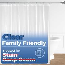 Forro de cortina de chuveiro downluxe Waterproof PEVA 72x72cm Clear Forro de cortina de chuveiro downluxe Waterproof PEVA 72x72cm Clear