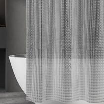 Forro de cortina de chuveiro Eazzier Bath 3D Crystal Grey 180x180cm