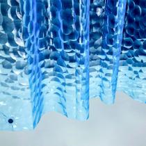 Forro de cortina de chuveiro Ga-Geetopia EVA 3D Blue Pearl Water Cube
