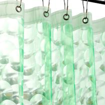Forro de cortina de chuveiro Ga-Geetopia EVA 3D Water Cube Green