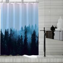 Forro de cortina de chuveiro LLSCL Blue Forest Waterproof 180x180cm