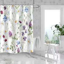 Forro de cortina de chuveiro LLSCL Fabric Blue Hanging Orchid 180x180cm