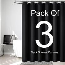 Forro de cortina de chuveiro, pacote com 3 tecidos LLSCL, 180x180cm, impermeável