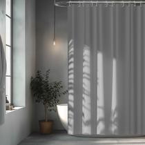 Forro de cortina de chuveiro Seenus Waterproof 183x198cm cinza claro