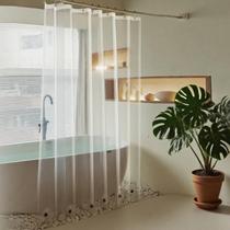 Forro de cortina de chuveiro Tonnali 74 polegadas com 6 ímãs PEVA Clear