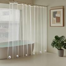 Forro de cortina de chuveiro Tonnali Extra Wide 213 x 183 cm transparente Forro de cortina de chuveiro Tonnali Extra Wide 213 x 183 cm transparente