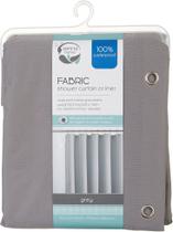Forro de cortina de chuveiro Zenna Home 182x178 cm Tecido cinza