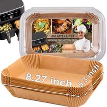 Forro de fritadeira retangular para Ninja Foodi Dual Basket 8/10QT Forro de fritadeira retangular para Ninja Foodi Dual Basket 8/10QT