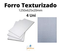Forro de Isopor Texturizado Antichamas Kit com 4 Peças