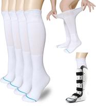 Forro de meia VEIGIKE para botas de caminhada ortopédicas, 2 pares, brancas Forro de meia VEIGIKE para botas de caminhada ortopédicas, 2 pares, brancas