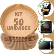 Forro De Papel Airfryer Forma Tapete Antiaderente 50 Peças