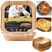Forro de papel descartável Air Fryer, 23 cm, quadrado, 125 unidades