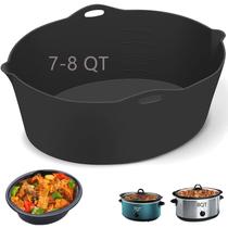 Forro de silicona Horuhue para olla de cocción lenta de 7-8 cuartos, reutilizable y libre de BPA Forro de silicona Horuhue para olla de cocción lenta de 7-8 cuartos, reutilizable y libre de BPA