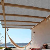 Forro de Tela Sombreamento Shade Cinza 5.2x1 Metros Para Pergolado Teto Cobertura Decoração Forração Telhado Ck200 Super Sombra