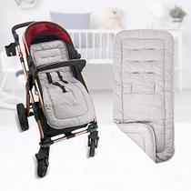 Forro do assento do carrinho, almofada do carrinho do carrinho de bebê 100%, almofada universal respirável e macia do carrinho do bebê, tapete do assento da criança para o carrinho, 34x78cm, 1 pacote (cinza)