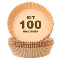 Forro Forma Para Air Fryer Kit 100 Protetor Papel Descartável Fritadeira 20cm - Top Rio