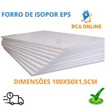 Forro Isopor Liso para Teto/Parede - 12 Placas - Isolante Térmico e Acústico - 1000X500X15MM
